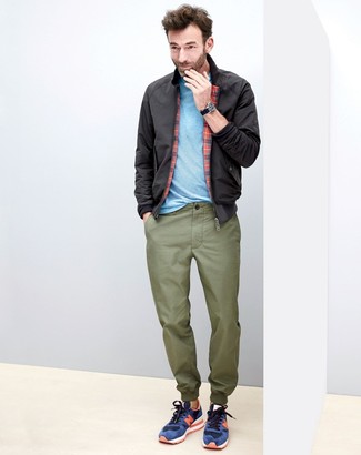 Schwarze Harrington-Jacke kombinieren – 268 Herren Outfits