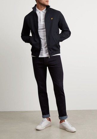 Schwarze Harrington-Jacke kombinieren – 268 Herren Outfits