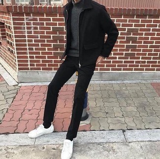 Schwarze Harrington-Jacke kombinieren – 268 Herren Outfits