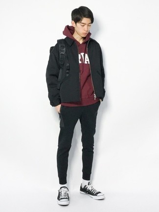 Schwarze Harrington-Jacke kombinieren – 268 Herren Outfits
