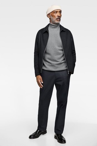 Schwarze Harrington-Jacke kombinieren – 268 Herren Outfits