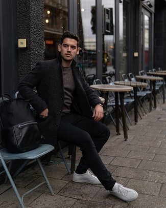 Welche Pullover mit einem Rundhalsausschnitt mit schwarzer Jeans zu tragen – 511+ Herren Outfits