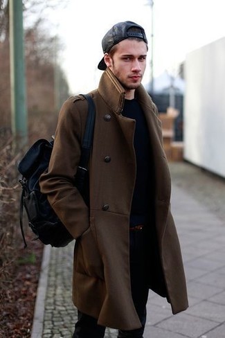 Schwarze Leder Baseballkappe kombinieren – 18 Herren Outfits