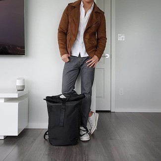 Schwarzen Nylon Rucksack kombinieren – 13 Herren Outfits