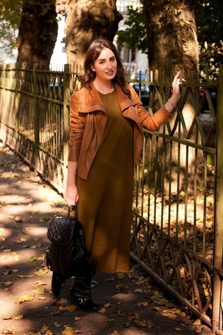 Schwarzen gesteppten Leder Rucksack kombinieren – 18 Damen Outfits