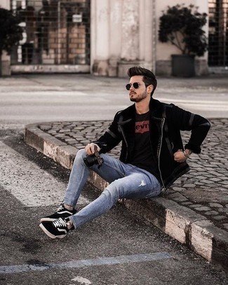 Schwarze Lammfelljacke kombinieren – 18 Lässige Herren Outfits