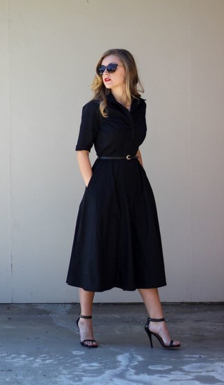 Schwarzes Shirtkleid kombinieren – 33 Damen Outfits