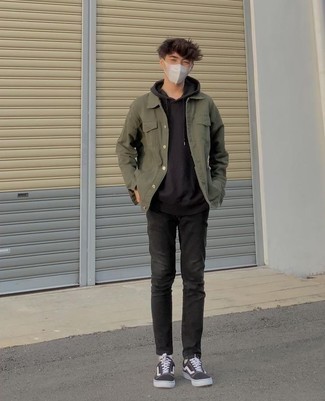 Welche Shirtjacken mit schwarzer enger Jeans zu tragen – 73 Herren Outfits