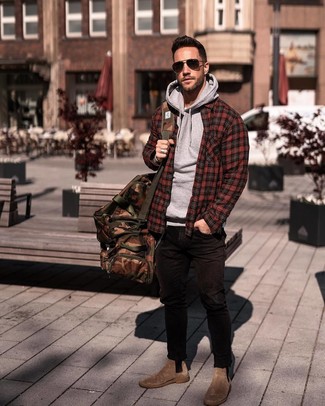 Welche Shirtjacken mit schwarzer enger Jeans zu tragen – 73 Herren Outfits