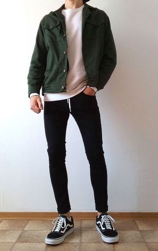 Welche Shirtjacken mit schwarzer enger Jeans zu tragen – 73 Herren Outfits