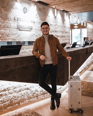 Welche Shirtjacken mit schwarzer enger Jeans zu tragen – 73 Herren Outfits