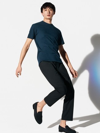 30 Jährige: Schwarze Wildleder Slipper kombinieren – 394 Sommer Herren Outfits
