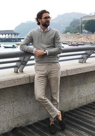 Schwarze Wildleder Slipper kombinieren – 793+ Herren Outfits