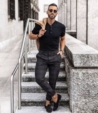 Schwarze Wildleder Slipper kombinieren – 793+ Herren Outfits