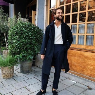 Schwarze Wildleder Slipper kombinieren – 695+ Herren Outfits warm Wetter