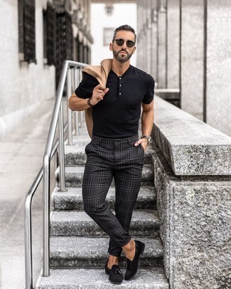 Schwarze Wildleder Slipper kombinieren – 793+ Herren Outfits