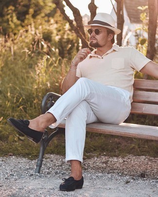 Schwarze Wildleder Slipper kombinieren – 487 Sommer Herren Outfits