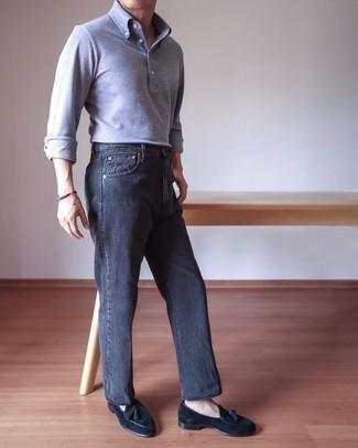 Schwarze Wildleder Slipper kombinieren – 695+ Herren Outfits warm Wetter