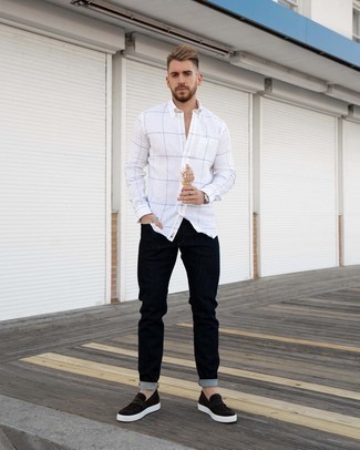 30 Jährige: Schwarze Wildleder Slipper kombinieren – 394 Sommer Herren Outfits