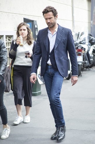 Schwarzen Pullunder kombinieren – 117 Herren Outfits