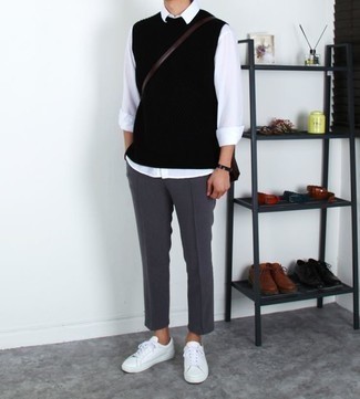 Schwarzen Pullunder kombinieren – 117 Herren Outfits