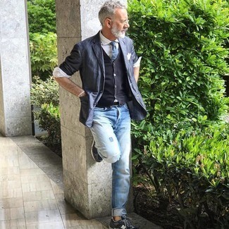 Schwarzen Pullunder kombinieren – 117 Herren Outfits