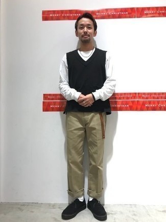 Schwarzen Pullunder kombinieren – 18 Frühling Herren Outfits