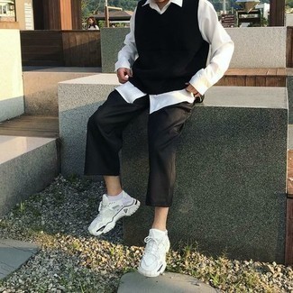 Schwarzen Pullunder kombinieren – 18 Frühling Herren Outfits