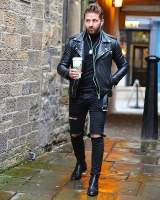 Welche Chelsea Boots mit schwarzen Rollkragenpullovers zu tragen – 507+ Herren Outfits