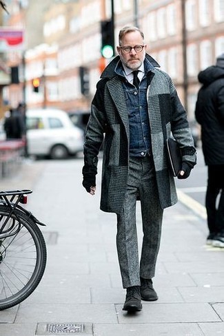 Schwarze Wollhandschuhe kombinieren – 56 Herren Outfits kühl Wetter