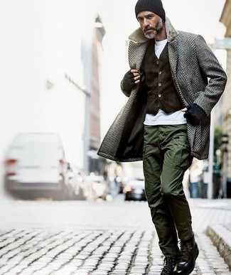 Schwarze Wollhandschuhe kombinieren – 56 Herren Outfits kühl Wetter
