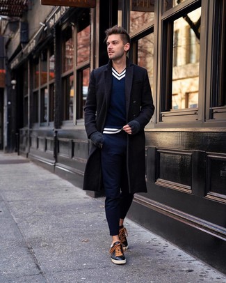 Schwarze Wollhandschuhe kombinieren – 56 Herren Outfits kühl Wetter