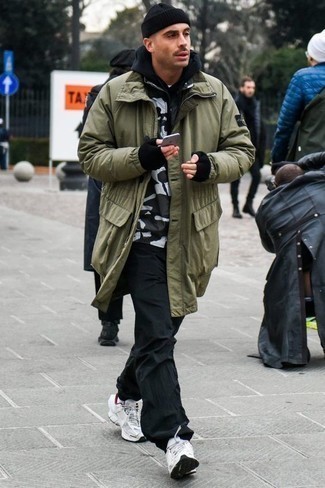 Schwarze Wollhandschuhe kombinieren – 56 Herren Outfits kühl Wetter