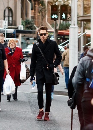 Schwarze Wollhandschuhe kombinieren – 56 Herren Outfits kühl Wetter