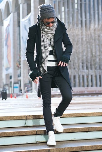 Schwarze Wollhandschuhe kombinieren – 56 Herren Outfits kühl Wetter