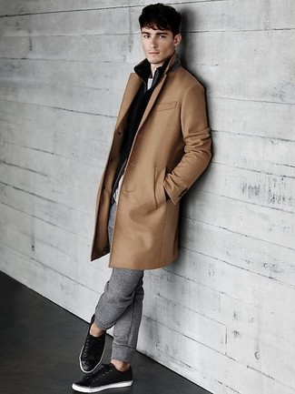 Schwarzen Pullover mit einem Reißverschluß kombinieren – 86 Herren Outfits