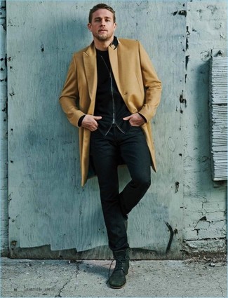 Schwarzen Pullover mit einem Reißverschluß kombinieren – 86 Herren Outfits