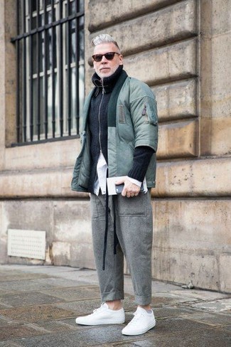 Schwarzen Pullover mit einem Reißverschluß kombinieren – 86 Herren Outfits