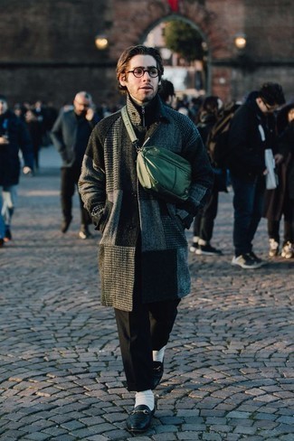 Schwarzen Pullover mit einem Reißverschluß kombinieren – 86 Herren Outfits
