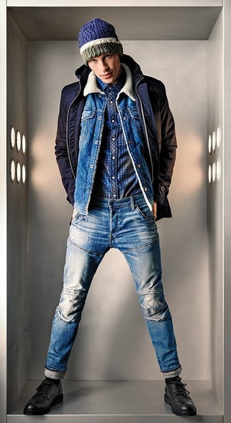 20 Jährige: Blaue Mütze kombinieren – 58 Smart-Casual Herren Outfits