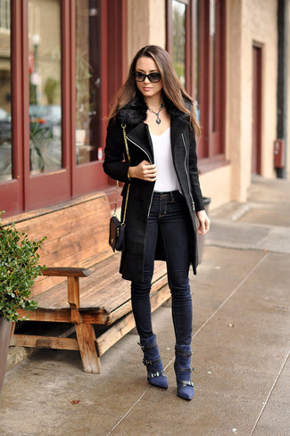 Blaue Stiefel kombinieren – 61 Damen Outfits