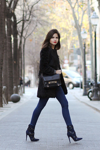 Blaue Stiefel kombinieren – 61 Damen Outfits