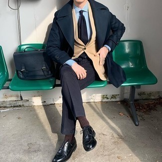 Blaue Aktentasche kombinieren – 18 Herren Outfits kühl Wetter