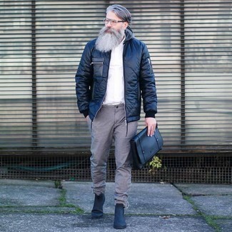 Blaue Aktentasche kombinieren – 18 Herren Outfits kühl Wetter