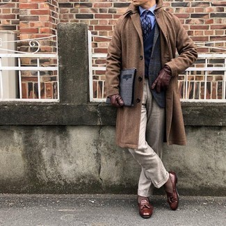 Blaue Segeltuch Clutch Handtasche kombinieren – 39 Herren Outfits