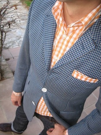Blaue Jacke mit Vichy-Muster kombinieren – 35 Herren Outfits