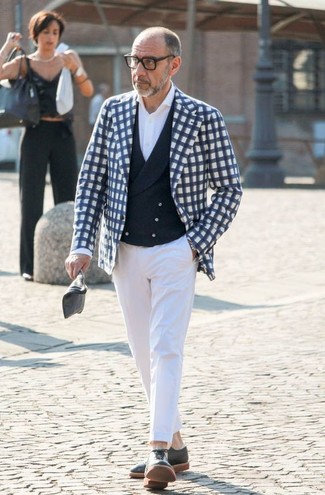 Blaue Jacke mit Vichy-Muster kombinieren – 35 Herren Outfits