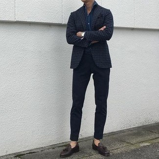 Blaue Jacke mit Vichy-Muster kombinieren – 16 Sommer Herren Outfits