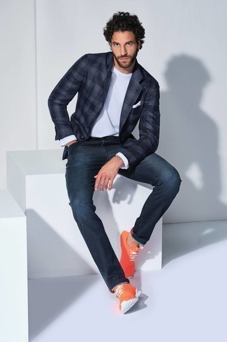 Blaue Jacke mit Vichy-Muster kombinieren – 35 Herren Outfits