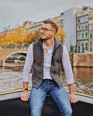 Welche ärmellose Jacken mit blauer Jeans zu tragen – 290 Herren Outfits